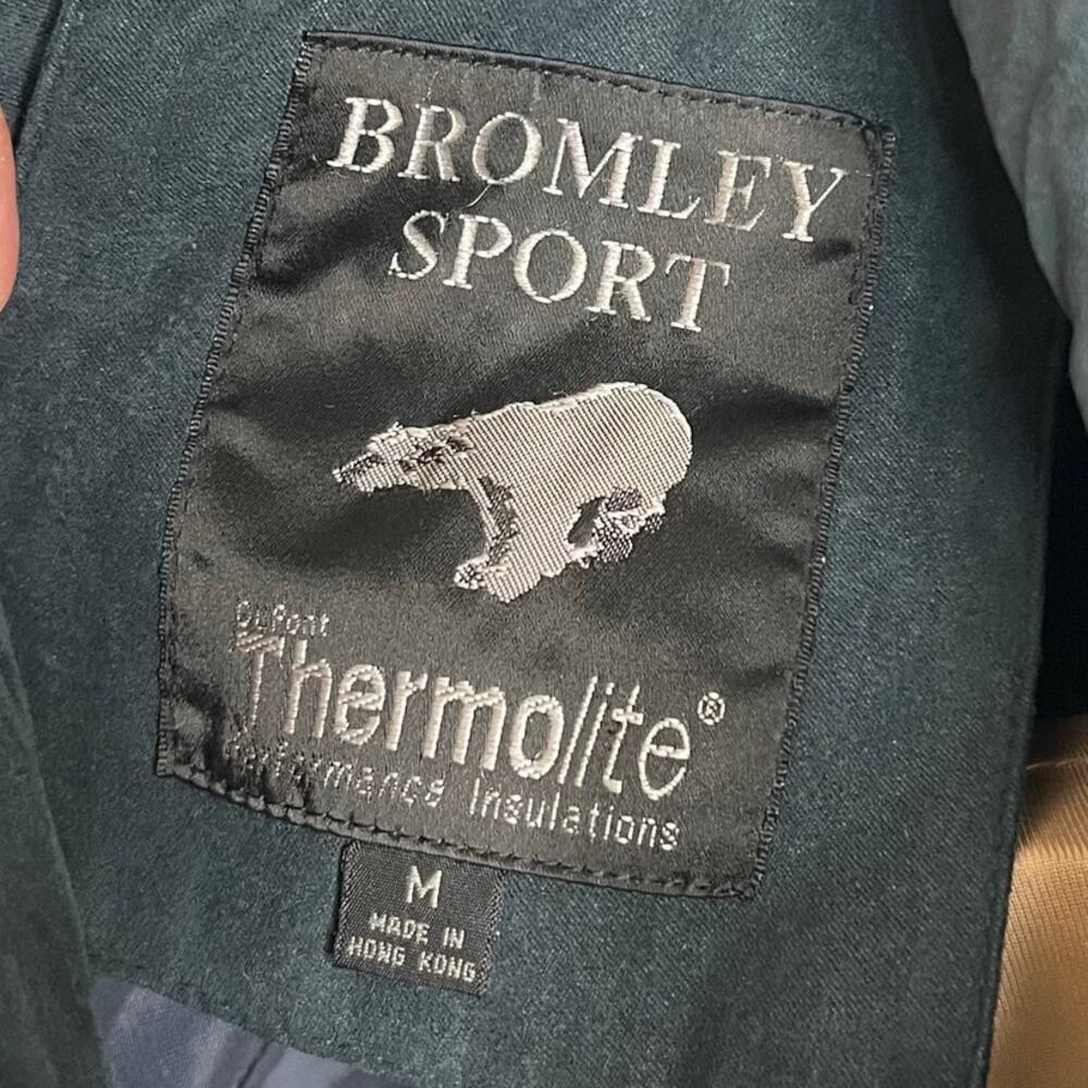 Bromley Sport Thermolite Coat Medium Womens Blue Insulated Full Zip Outdoor Snap - Picture 11 of 11